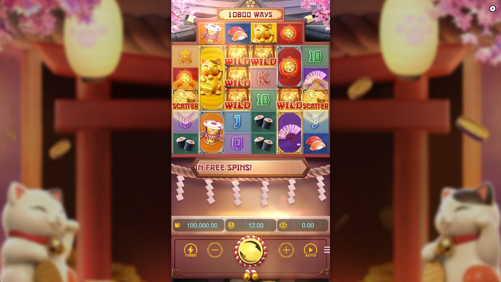 Fortunate Neko Gigablox - รีวิว, เล่นตัวอย่าง, การจ่ายเงิน, ฟรีสปิน และรางวัล